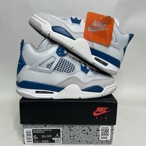 Nike Shoes Air Jordan 4 Retro GS “Military/Industrial Blue” 2024
